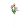 Dusty Pink Rose Flower With 2 Heads and 1 Bud 59cm