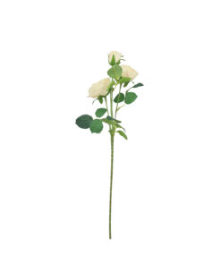 Cream Rose Flower With 3 Heads 58cm