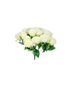 Alternative view of White Rose Bush 18 Head 47cm