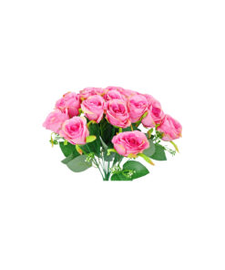 Alternative view of Pink Rose Bush 18 Head 47cm