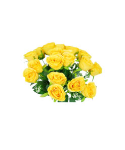 Alternative view of Yellow Rose Bush 18 Head 47cm
