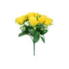 Yellow Rose Bush 18 Head 47cm