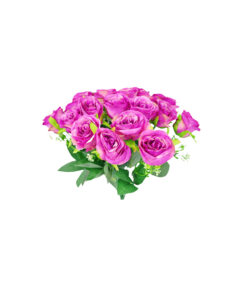 Alternative view of Hot Pink Rose Bush 18 Head 47cm