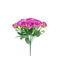 Hot Pink Rose Bush 18 Head 47cm