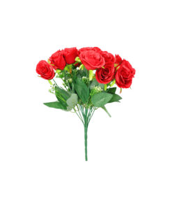 Red Rose Bush 18 Head 47cm
