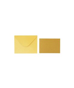 Gold Small Pearlised Cards & Envelopes Set 12pc