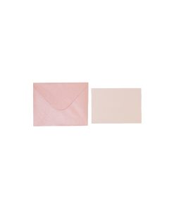 Light Pink Small Pearlised Cards & Envelopes Set 12pc