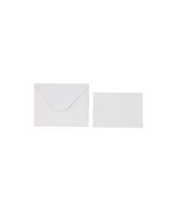 White Small Pearlised Cards & Envelopes Set 12pc