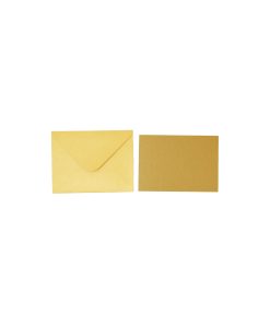 Gold Pearlised Cards & Envelopes Set 12pc