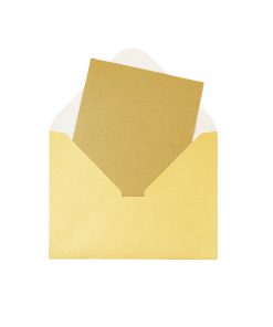 Gold Pearlised Cards & Envelopes Set 12pc