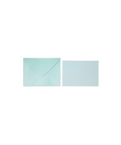 Light Blue Pearlised Cards & Envelopes Set 12pc