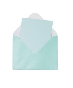 Light Blue Pearlised Cards & Envelopes Set 12pc