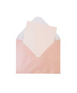 Light Pink Pearlised Cards & Envelopes Set 12pc