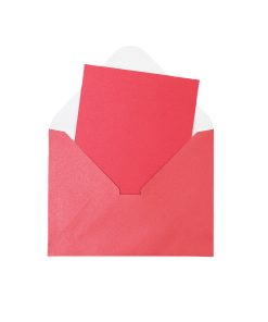Red Pearlised Cards & Envelopes Set 12pc