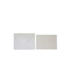 Silver Pearlised Cards & Envelopes Set 12pc