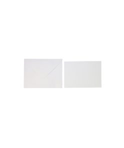 White Pearlised Cards & Envelopes Set 12pc