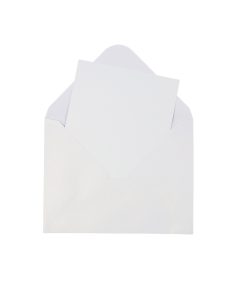 White Pearlised Cards & Envelopes Set 12pc