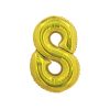 Holographic Gold Number 8 Balloon