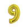 Holographic Gold Number 9 Balloon