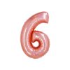 Holographic Rose Gold Number 6 Balloon