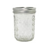 Glass Mason Jar With Metal Split Lid + Chalkboard 16oz
