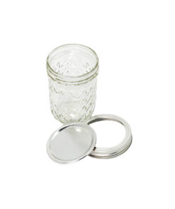 Alternative view of Glass Mason Jar With Metal Split Lid + Chalkboard 16oz