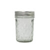 Glass Mason Jar With Metal Split Lid + Chalkboard 8oz