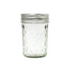 Glass Mason Jar With Metal Split Lid + Chalkboard 8oz