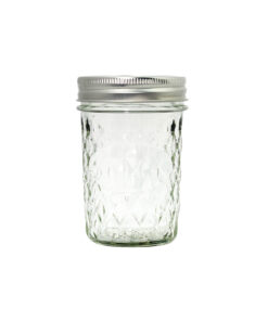 Glass Mason Jar With Metal Split Lid + Chalkboard 8oz