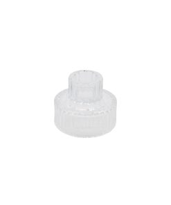 Clear Dual Purpose Glass Candle Cup 6.3 x 5.2cm