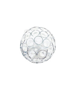 Alternative view of Silver Crystal Glass Ball Candle Cup 8 x 6.5cm
