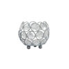 Silver Crystal Glass Ball Candle Cup 8 x 6.5cm