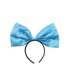 Satin Light Blue Bow Headband