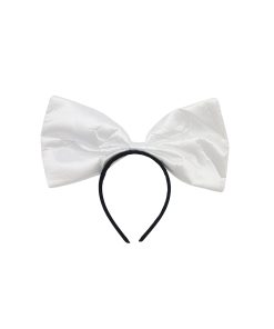 Satin White Bow Headband