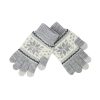 Grey&White Winter Knitted Touch Screen Gloves Adults 19.5x11.5cm