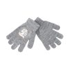 Grey Winter Knitted Gloves Kids 16x11cm