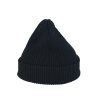 Black Winter Knitted Double Beanie Hat Adults