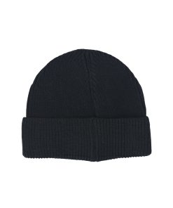 Black Winter Knitted Brimless Flanging Hat Adults