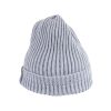 Grey Winter Knitted Beanie Hat Adults 28x21cm