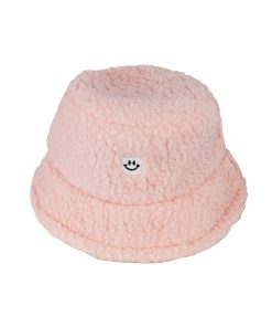 Blush Pink Winter Fluffy Bucket Hat Adults 28x16cm