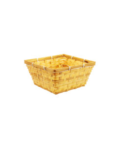 Dark Brown Sqaure Bamboo Baskets 23x23x11cm