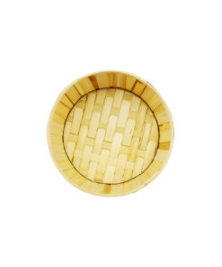 Alternative view of Natural Bamboo Round Basket 21.5x12cm