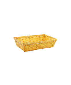Dark Brown Rectangle Bamboo Basket 30x20x7cm
