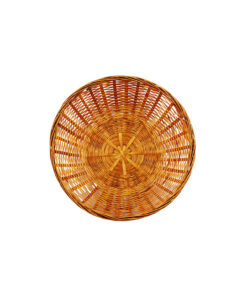 Alternative view of Dark Brown Round Bamboo Basket 30cm