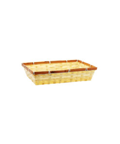 Bordered Bamboo Rectangle Basket 38x24x8cm