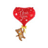 bear with heart foil balloon