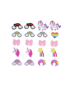 20pc Rainbow&Unicorn DIY Decoration with 30pc Glue Dots