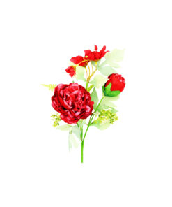 Alternative view of Red Peony 2 Head 45cm