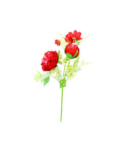 Red Peony 2 Head 45cm
