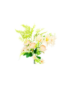 Alternative view of Peach Rose And Peach Dahlia Bush 6 Heads 49cm